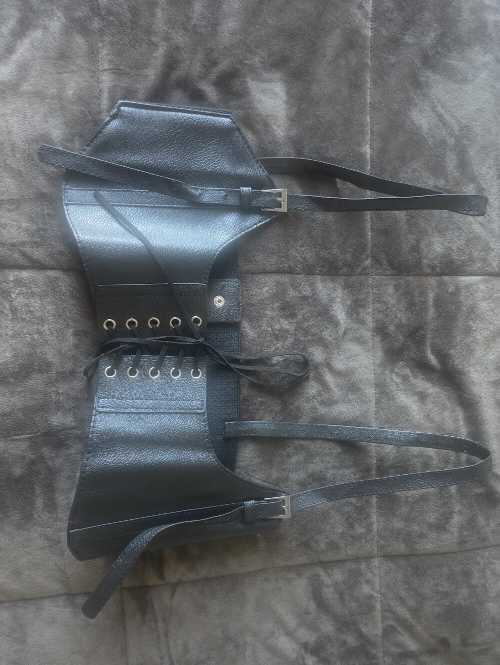 Faux Leather Underbust Corset Belt